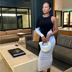 Black and white Midi Dress